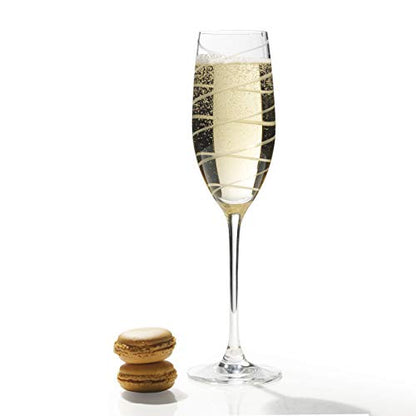 Mikasa Crystal Cheers Champagne Flutes, Set of 4, 8 fluid ounces - style: Champagne Flute