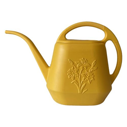 1 Gallon Watering Can Indoor Plants, 2026 Long Spout Large Capacity Modern Plastic Watering Can with Ergonomic Handle,Outdoor Watering Can for Flower Plants House Bonsai Garden Patio Office - color: Zy-yellow