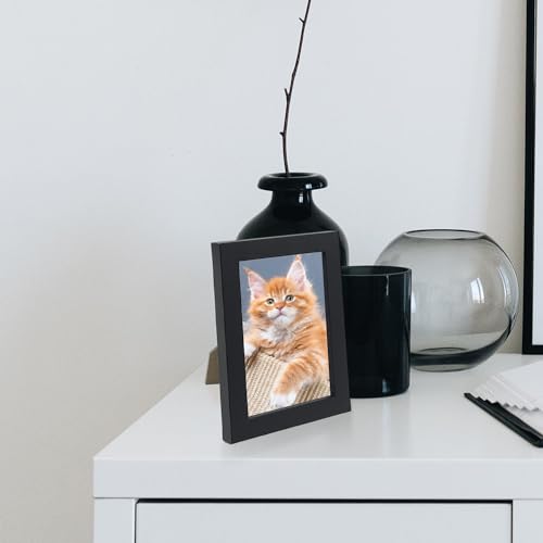 WHEATHUSK 4x6 Picture Frames Bulk Set of 30 Wood Photo Frames for 4x6 Photos Wall Mounting Simple Black Photo Frames Multi Picture Frames for Wall or Tabletop Display