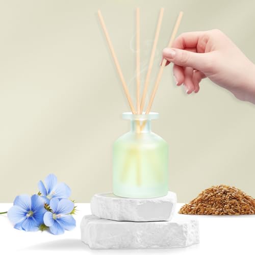 Reed Diffuser for Home, Clean Linen Scent 3.38oz (100ml)*1 Pack Essential Oil Reed Diffuser Set with 8 Sticks, Long Lasting Air Freshener for Bathroom Bedroom Living Room, Home Decor & Gifts - size: 3.38 oz/1 pack