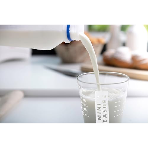 Kolder Mini Measure Heavy Glass, 20-Incremental Measurements Multi-Purpose Liquid and Dry Measuring Shot Glass, White - color: White, size: Single