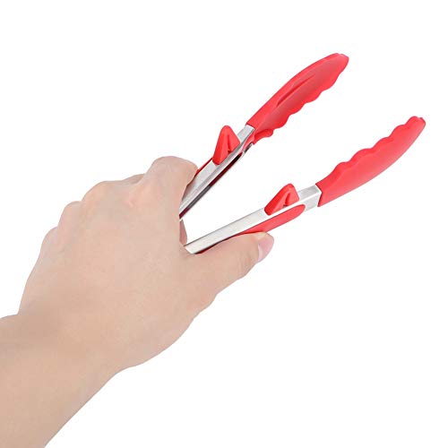 9 Piece Silicone Kitchen Utensil Set with Storage Holder - Non Stick Cooking Tools, Turner, Spatula, Heat Cookware, Red