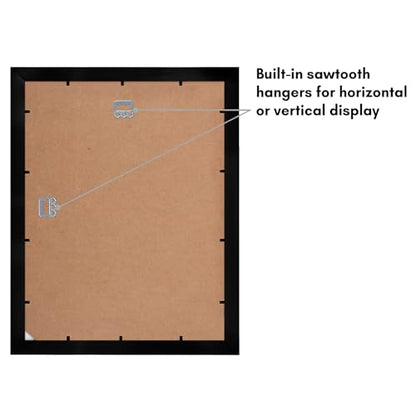 Americanflat 4x6 Collage Picture Frame with Shatter-Resistant Glass - Fits Five 4x6 Photos or Use as One 11x14 Picture Frame - Signature Collection - Collage Frames for Wall Display - Black | Overall frame size 11x14, Shatter-resistant glass, hangs vertic