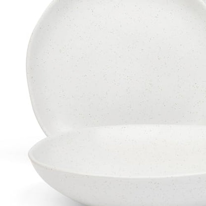 Stoneware Dinnerware Set, 16 Piece, 4 Place Settings, Made in Portugal, Millstone - color: Millstone