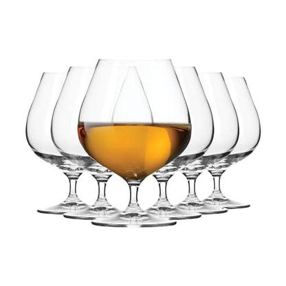 Krosno Cognac Glasses Set of 6, 18.6 oz, Harmony Collection | Drinking Glasses, Brandy Tasting Glass, Whiskey, Bourbon, Rum, Liqueur, Lead-Free Crystal, Elegant Glassware, Dishwasher Safe - style: Cognac 18.6 oz (Set of 6)