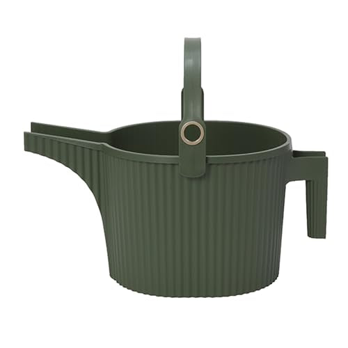 Hachiman Large Watering Can with Widened Spout | 5 L Plant Watering Can for Indoor and Outdoor Plants, Hands-Free Filling, 15" × 7.2", Garden Green - color: Garden Green, size: Large