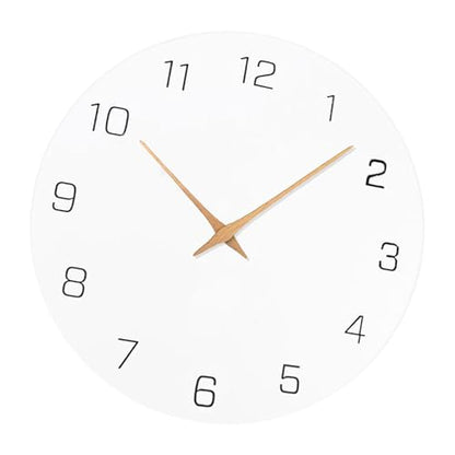 Wall Clock Minimalist Wooden Wall Clock Silent Non Ticking Decorative Hanging Clock Easy Read Dial Wood Suitable for Living Room, Arabic Numerals