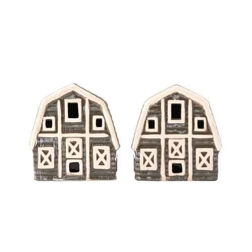 Salt Pepper Shakers Animals (Grey Barn) - color: Grey Barn