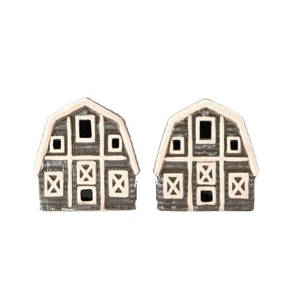 Salt Pepper Shakers Animals (Grey Barn) - color: Grey Barn