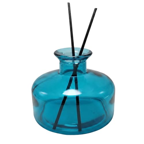 200ml Blue Glass Reed Diffuser Bottle, Empty Refillable Aromatherapy Jar | Wide body for better fragrance dispersion Narrow neck fits most standard reed sticks - color: Blue