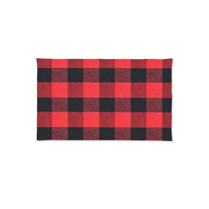 Red & Black 2 Side Cotton Buffalo Check Placemats Set of 4 Heat Resistant Dining Table Place Mats for Kitchen Table, 12 x 18 inches - color: Plaids Red & Black, size: Rectangular Placemats 12" x 18"