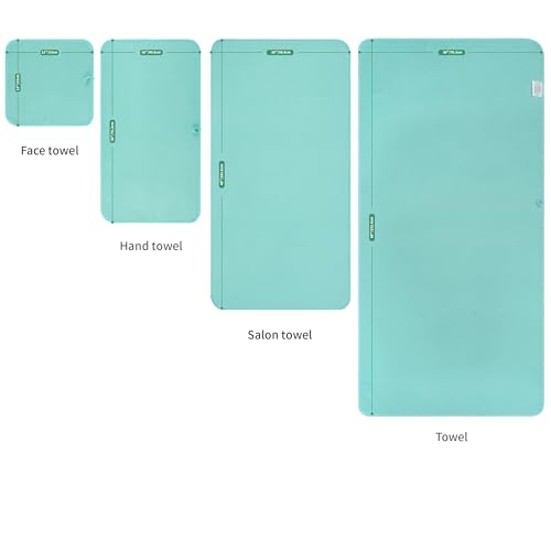 MICROFI Waffle Weave Bath Towel Set, Microfiber, 4 Pieces (Body/Hair/Hand/Face), Quick Dry, Lightweight, Super Absorbent, Lint Free, 380 GSM (Turquoise) - color: Turquoise