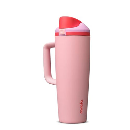 Owala FreeSip Tumbler Stainless Steel Water Bottle 30 oz Angel Food Cake | Triple-Layer Insulation | Leak-Proof Lid with Push-Button | Double Threaded Lid for Left and Right Handed Drinking - color: Angel Food Cake, size: 30.1 Ounces