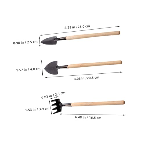 FRCOLOR Mini Garden Tool Set for Indoor Succulent Plants, 18pcs Gardening Planting Tools Kit with Hand Shovel, Trowel, and Rake for Potted Flower Care and Soil Cultivation