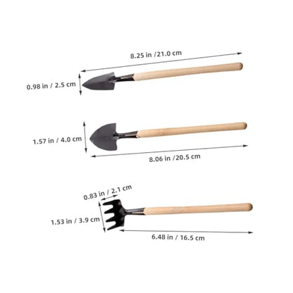 FRCOLOR Mini Garden Tool Set for Indoor Succulent Plants, 18pcs Gardening Planting Tools Kit with Hand Shovel, Trowel, and Rake for Potted Flower Care and Soil Cultivation