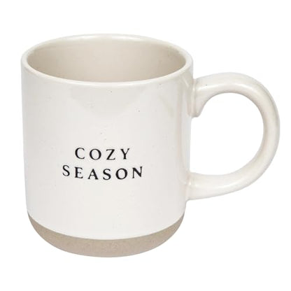 Sweet Water Decor Cozy Season Stoneware Coffee Mug | Fall and Winter Novelty Coffee Mugs | Microwave & Dishwasher Safe | 14oz Coffee Cup | Holiday Gift - style: Cozy Season