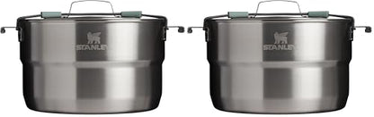 Stanley Wildfare Core 26-Piece Complete Camp Kitchen Cook Set | 4 qt Pot with Lid, 8in Fry Pan | 4 Table Settings, Plates, Bowls, Utensils | Camping Essentials for Your Camp Kitchen | BPA-Free - size: 4 QT (Pack of 2)