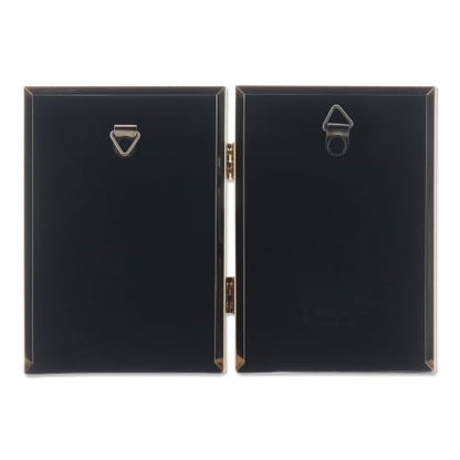 Lawrence Frames Bead Border Design, 3.5x5 Double, Gold - color: Gold, size: 3.5x5 Double