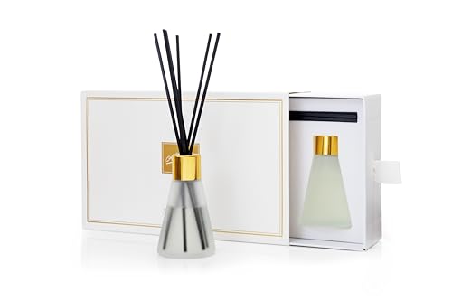 Aroma Blossom Mini Reed Diffuser Set of 3 Oil Diffuser 3.5 Oz for Gifting,Closet Air Freshner,for Bathroom Air Fresheners - color: Gold