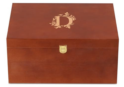 InnoBeta Personalized Keepsake Box, Wooden Storage Boxes, Large Keepsake Boxes with Lid for Memory Treasure, Initial D - color: Initial D