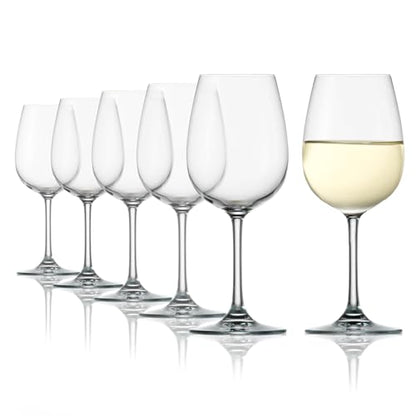 Stölzle Lausitz White Wine Glasses Weinland Set of 6, 11.75 oz – Wine Glasses Ideal for Heavy White Wines & Medium-Bodied Reds – Elegant White Wine Crystal Glass – Dishwasher Safe & Made in Germany - style: Coffee cup