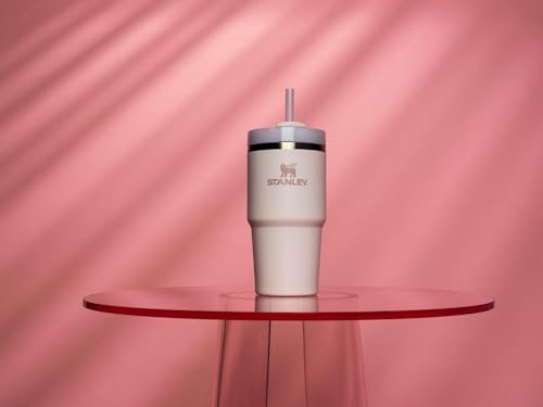 STANLEY Quencher H2.0 Flow State Tumbler, 20 oz, Rose Quartz 2.0 | Straw and 3-Position Lid | Cup Holder Compatible for Travel | Insulated Stainless Steel Cup | BPA-Free - color: Rose Quartz 2.0, style: Classic