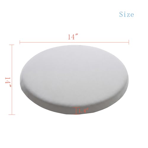 Round Chair Cushion, Memory Foam Filling, Knitted Cotton Cover, Removable Zipper Design, Light Gray, Pink, Coffee, Green (Light Grey, 14 Inch) - color: Light Grey, size: 14 Inch