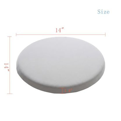 Round Chair Cushion, Memory Foam Filling, Knitted Cotton Cover, Removable Zipper Design, Light Gray, Pink, Coffee, Green (Light Grey, 14 Inch) - color: Light Grey, size: 14 Inch