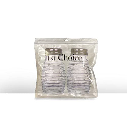 1st Choice Salt and Pepper Shakers with Stainless Tops Set of 2 (Striped Oval Shakers) - style: Striped Oval Shakers