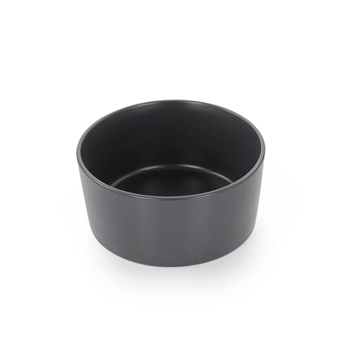 Elama Luxmatte Modern and Contemporary Stoneware Dinnerware Set in Matte, Service for 4 (16, Dark Gray) - color: Dark Gray