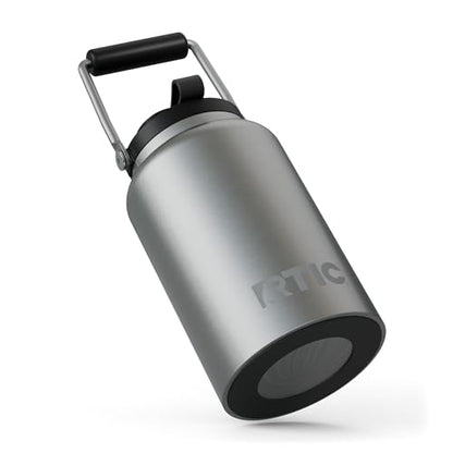 RTIC Half Gallon Outback Jug, Ceramic Lined, Stainless | Stainless Steel, Insulated Water Bottle with Lid and Handle, Double Wall Vacuum Insulation - color: Stainless