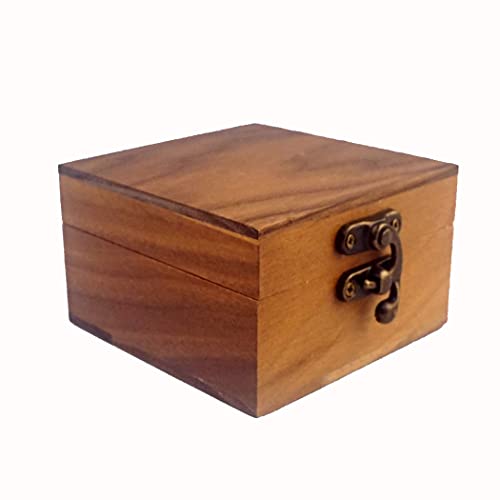 2PCS/PACK Walnut Wood Box for Crafts, Jewelry Box and Watch Box Wooden Keepsake Box Gift (Walnut Box-2PCS/PACK) - color: Walnut Box-2PCS/PACK