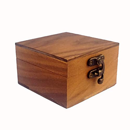 2PCS/PACK Walnut Wood Box for Crafts, Jewelry Box and Watch Box Wooden Keepsake Box Gift (Walnut Box-2PCS/PACK) - color: Walnut Box-2PCS/PACK