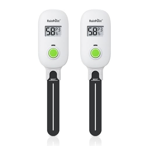 RAINPOINT Smart Digital Wireless Plant Moisture Meter Houseplant Indoor,WiFi Hub Needed,Capacitive Probe,Leave-in Soil Hygrometer Sensor,Real-time Monitor Outdoor Greenhouse Gardening(Two-Pack Set) - color: Two-Pack Set, Sensor Only