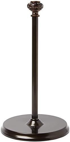 Paper Towel Holder Stand for Countertop, Decorative Freestanding | Paper Towel Holder with Non-Slip Weighted Base, Heavy-Duty & Durable, Fits Regular & Jumbo Rolls, Oil Rubbed Bronze - size: Vertical