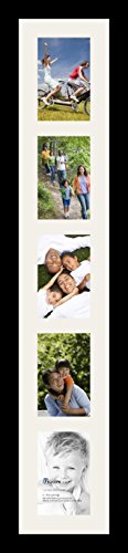 ArtToFrames Collage Photo Frame Single Mat with 5-4x6 Openings and Satin Black Frame. - color: 5 - 4x6 - (2365)
