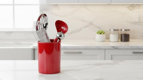 Calypso Basics by Reston Lloyd Plastic Utensil Holder, Red - color: Red, size: Utensil Holder