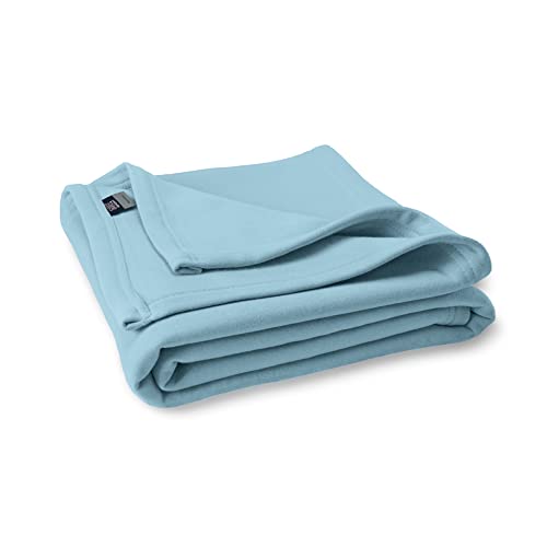 MV Sport Lightweight Sweatshirt Blanket Throw – Warm & Cozy, Breathable Oversized Fleece Knit, Couch, Bed, Travel, Cold Nights, and Outdoors – Soft Light Weight Blanket 54" x 84" Cali Blue - color: Cali Blue, size: Adult