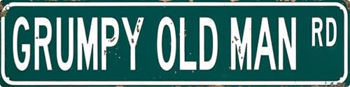 Man Cave Grumpy Old Man Rd Metal Tin Sign 4x16 In Vintage Plaque Decor For Home Restaurant Bar Cafe Garage Decor Unique Gift For Humor Lovers - color: Grumpy Old Man Rd