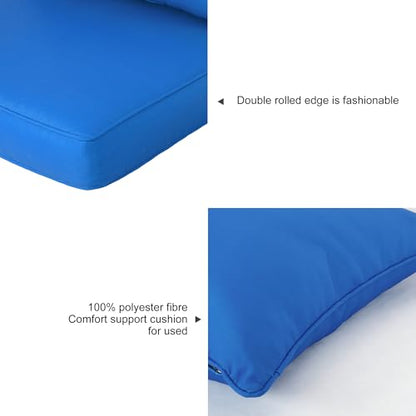 ARTPLAN Loveseat Patio Deep Seat Cushions 46"x24"x5" Bench Pad,Navy Blue | High-density foam fill, solution-dyed UV water repellent fabric, zipper removable cover fits patio swing & bench furniture - color: Navy Blue