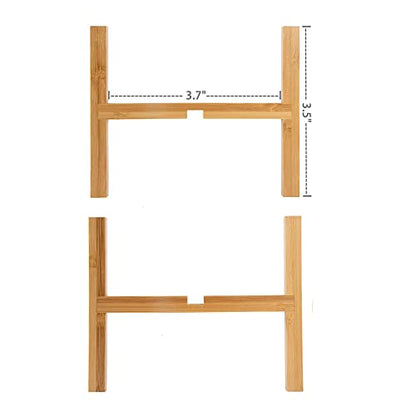Modern Mini Plant Stand, Wood Flower Pot Holder, Up to 3.5" Diameter Planter, Display Potted Rack, Prevent The Floor Wet, Not Include Planter Pot - size: 3.5 Inch
