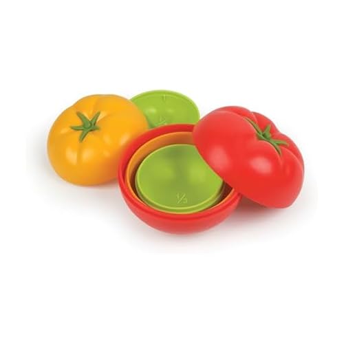 Genuine Fred Home Grown Nesting Tomato Measuring Cups – Set of 6 from 1/4 Cup to 1 Cup, Heirloom-Style Kitchen Tool for Baking, Cooking, and Garden-Inspired Décor