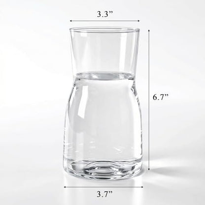Elsjoy 4 Pack 7 Inch Clear Glass Vases for Centerpieces, Modern Tapered Flower Vase Set for Home Decor, Wedding, Housewarming Gift