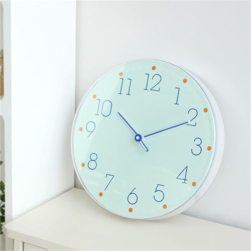 Wall Clocks Minimalist Wall Clock Living Room Home Use Silent Operation Battery Powered(Green) - color: Green