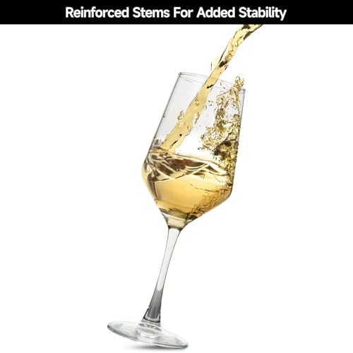 Wine Glasses Set of 4,13.5 oz/400ml Clear Red/White,Wine Glasses for Party, Wedding and Home,Premium Glasses Hand Blown,Long Stem,Daily Use. - size: Red Wine Glasses