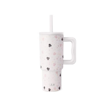 Simple Modern Disney Kids 24 oz Tumbler with Handle and Silicone Straw Lid | Spill Proof Leak Resistant | Reusable Stainless Steel Bottle | Kids Boys Girls | Trek Collection | Minnie Mouse on Terrazzo | Trek Kids Water Bottle, Toddler Cup | Insulated Stai