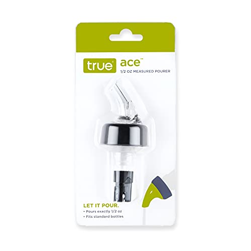 True Ace Measured Liquor Pour Spout, 1/2 Ounce Pourer, Fits Standard Liquor Bottles, Bar & Cocktail Accessories, Plastic, Set of 1 - size: 0.5oz