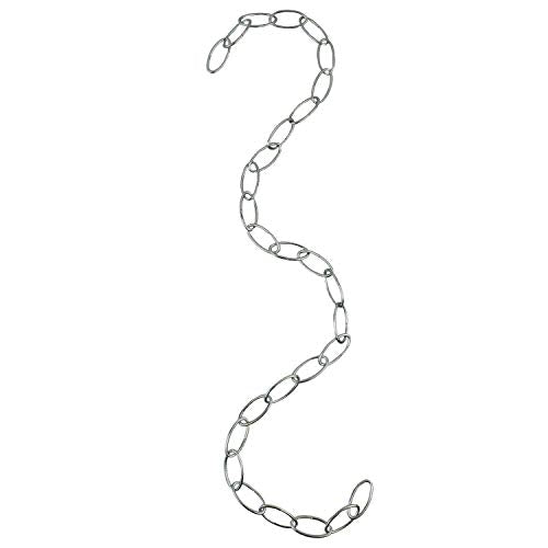 Blue Donuts Chain Extension in Powder Coated Chrome, 36 inches Long, Strong Hold - color: Chrome