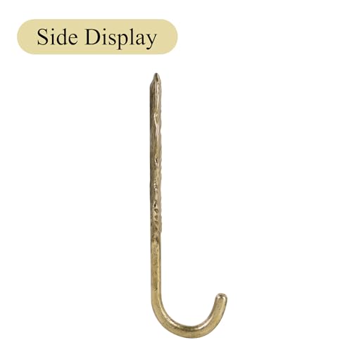 SOFFEE DESIGN 2PCS Golden Feather Metal Hooks, Wall Hangers for Coats & Jewelry, Delicate Bathroom Vanity Organizer - color: Gold