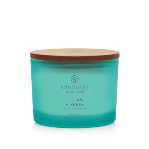 Chesapeake Bay Candle Mind & Body 3-Wick Coffee Table Jar Candle Nourish + Renew (Coconut & Sandalwood) - color: Nourish + Renew, size: 11oz